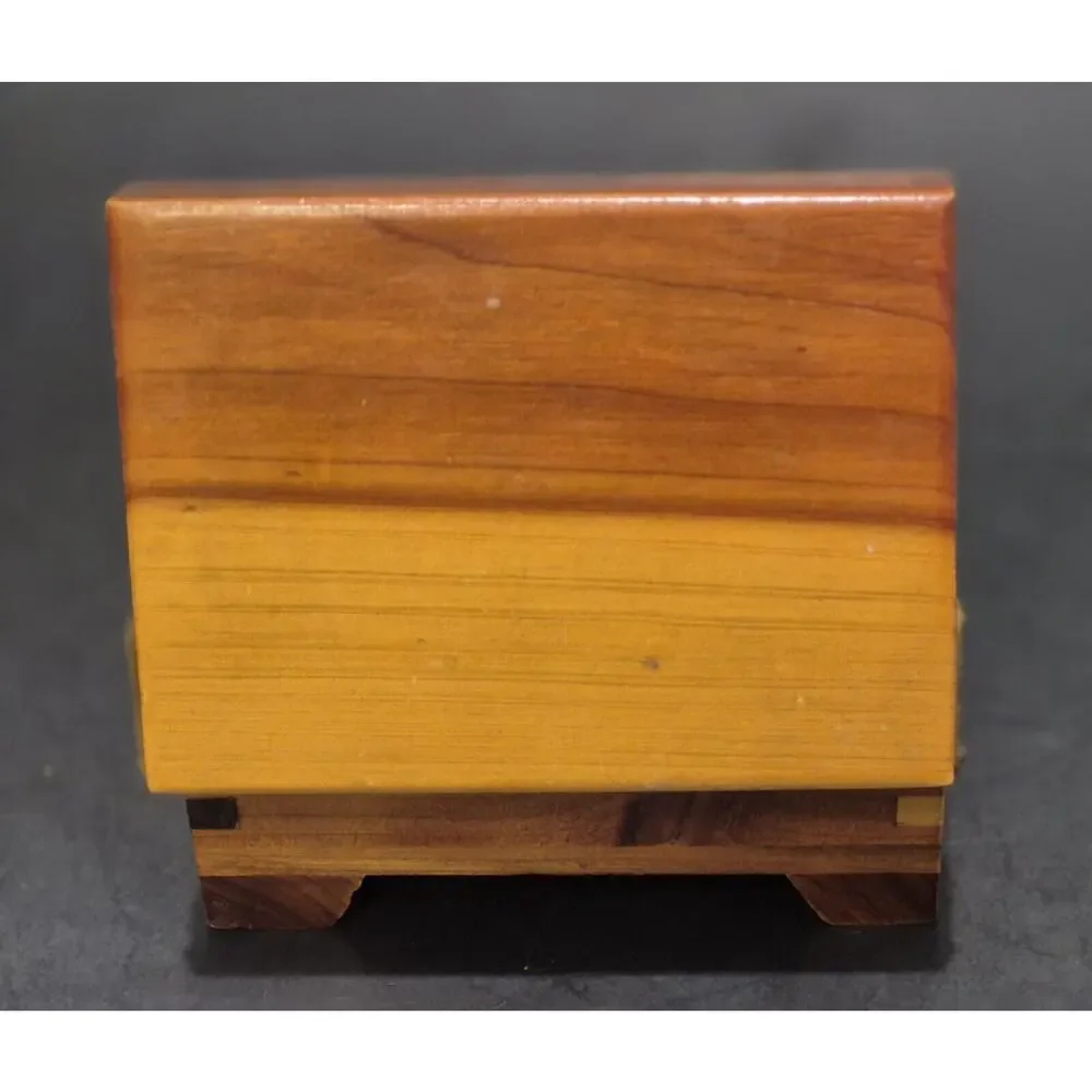 MCM Mini Cedar Chest Trinket Box Dovetail Brass Hinges 3x2x1.5